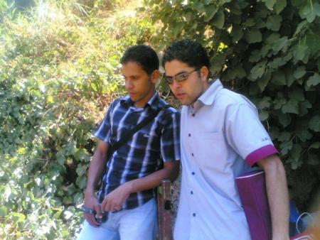 with my friend in ouzoud